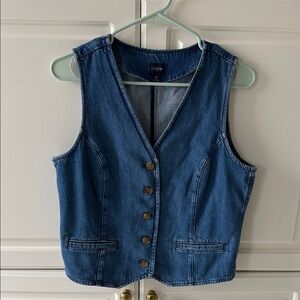 J. Crew Classic Blue Denim Vest
